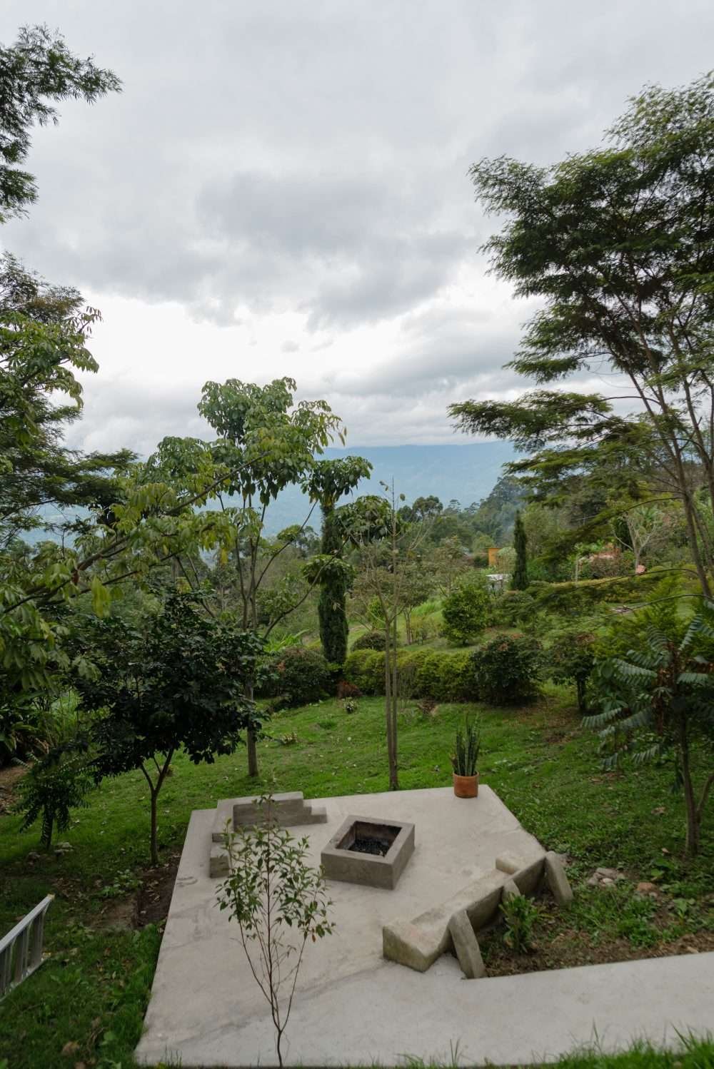 Patio y alrededores del Estudio, conexión con la naturaleza y descanso.